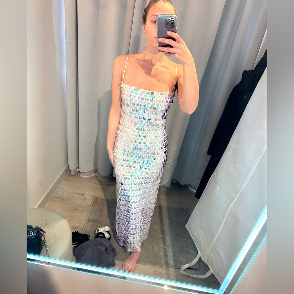NEW ARRIVALS Phoenix sequin-embellished dress